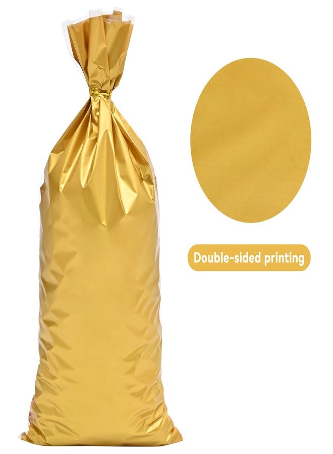 Lecpeting 100 Pcs Cellophane Treat Bags Plastic Goodie Candy Bags with Twist Ties for Gift Wrap Birthday Wedding Baby Shower Christmas Party Supplies (Golden) - Image 3
